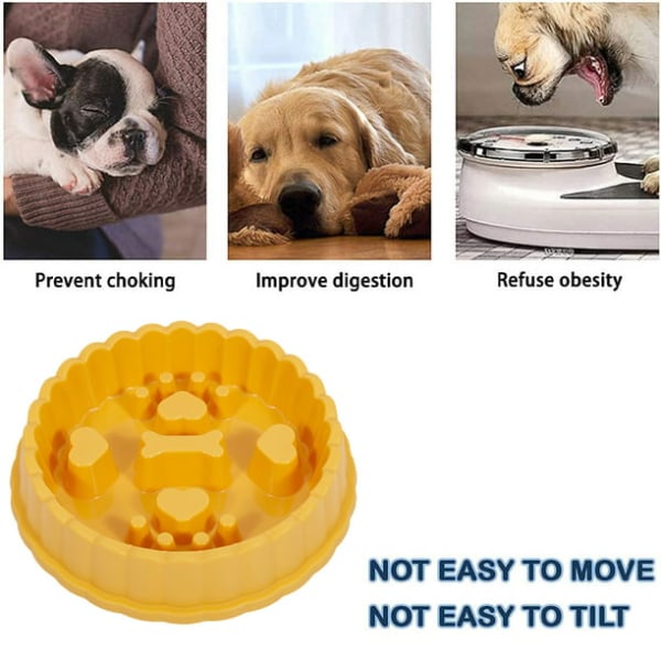 Hunde Slow Feeder Skål Langsom Foder Skål Anti-Gluttonous Hundeskål