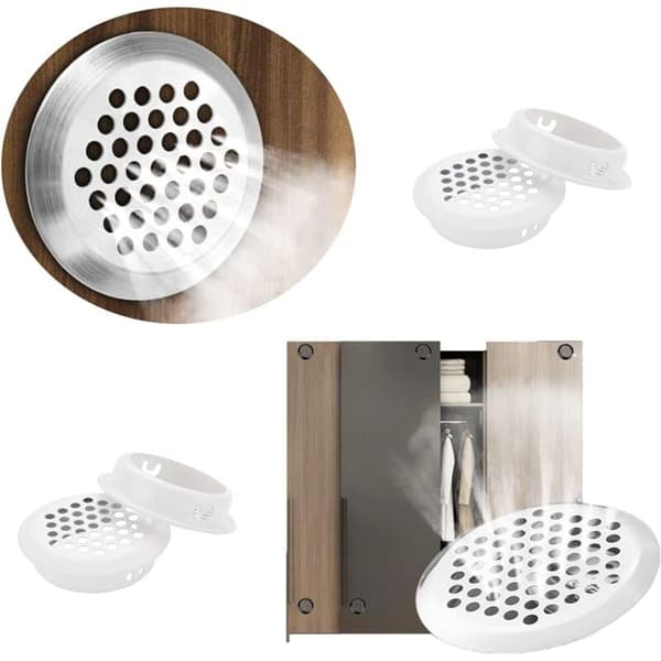 VMCGRILLE LUFTING GRILL LUFTING 20 STYKKER Ventilasjonsgitter 35mm Gitterventilasjon ventilasjonsgitter hvit rustfritt stål rund ventilasjon for