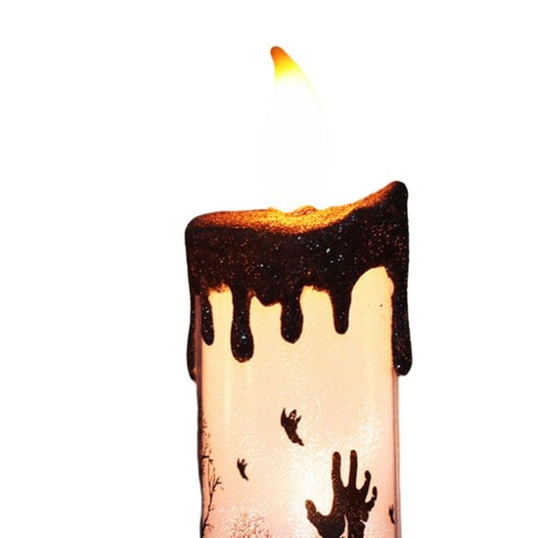 Halloween Flameless Candle Batteridrevet LED Candle Lamp for hånd Halloween Candle Light