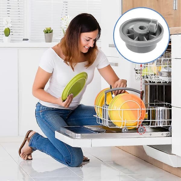 Dishwasher Roller Set with 8 Lower Baskets, Dishwasher Basket Wheels, Dishwasher Wheels for Lower Basket with Most Dishwashers