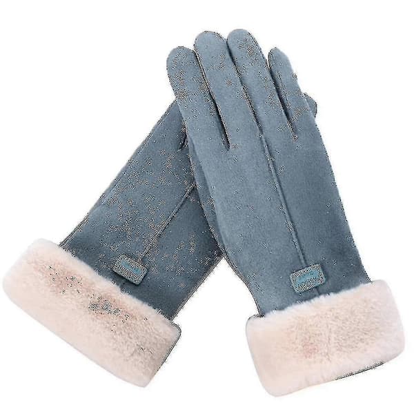 Vinterhandsker Varme Luffer Vinter Touch Screen Handsker Dame [DB] blå blue
