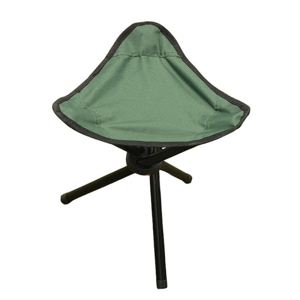 Green Portable Folding Canvas 3 Legs Tripod Stool for Hiking, Camping, Fishing, Picnic, Beach, BBQ, Travel, Backpacking, Garden