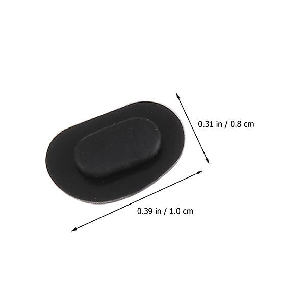 40 stk. Brilleglas Næsepuder Anti-slip Sorte Briller Næsepuder Pude Reparationskit Sort 1x1x0,8cm Black 1x1x0.8cm