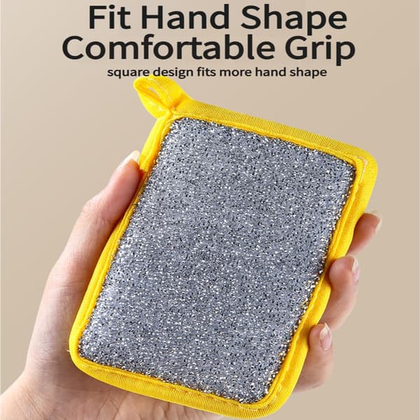 Double-Sided Dish Sponge Scrubber Multifunctional Absorbent Kitchen Cleaning Tool 5-pack