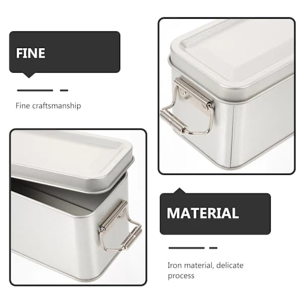 Decorative Tin Container with Airtight Lid for Candy, Chocolate, and Snacks, Small Christmas Gift and Storage Box