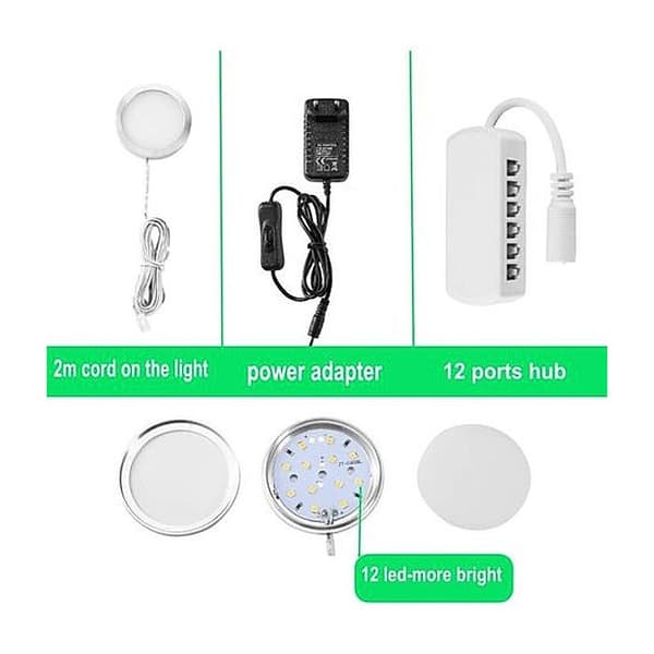 LED-underskåpsbelysning, infälld spotlight för kök, varmvit 3000K (8-pack) [Klass A+]