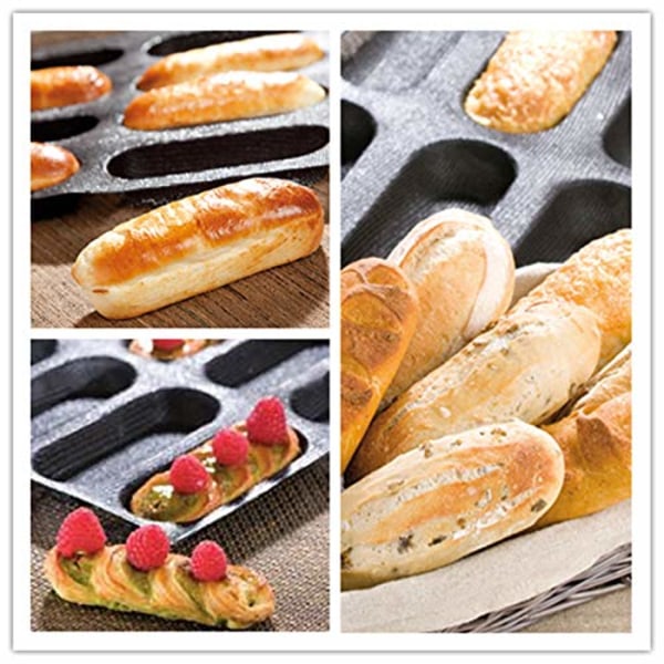 Silikone Hotdog Brødforme Mini Baby Sandwich Bageforme Fødevaregodkendte Perforerede Ark til Hjemmeovn