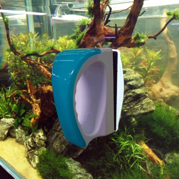 Magnetisk glassrenser for akvarier - akvariummagnetrengjøringsutstyr Flytende algeskrapesett（M）