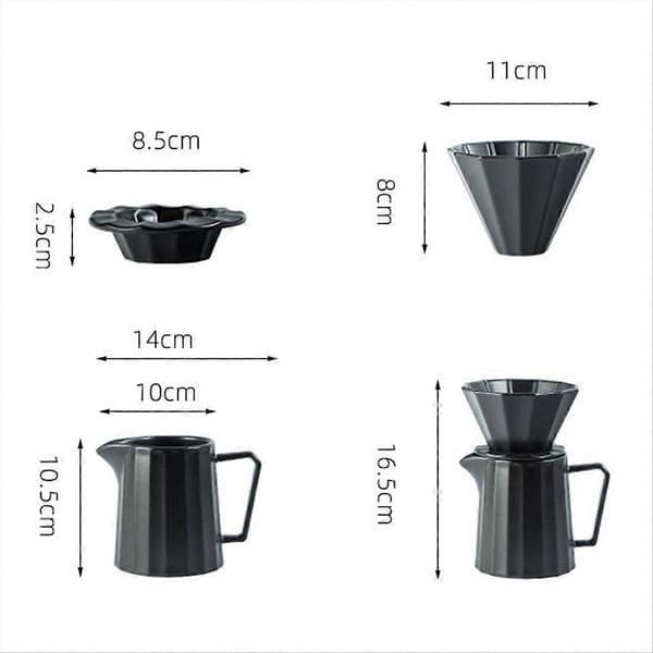 Pour over coffee maker set in ceramic, Pour over coffee drip set