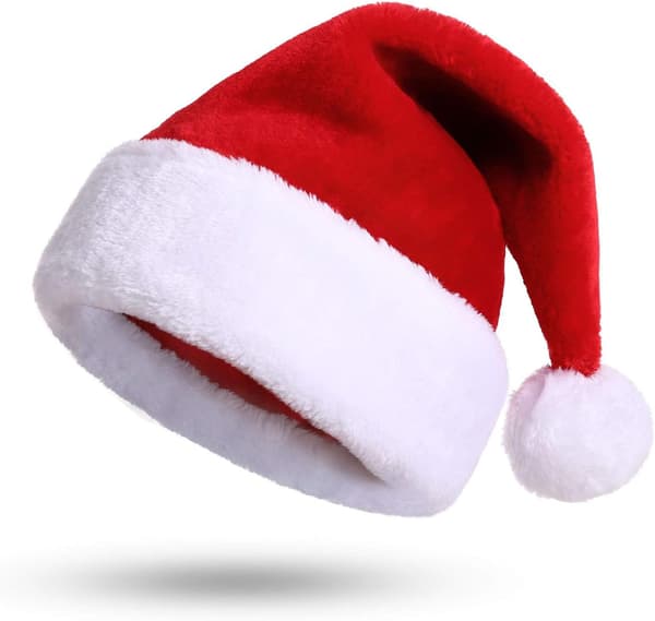 2-pack Santa Hat Adult Large Size Luxury Plus
