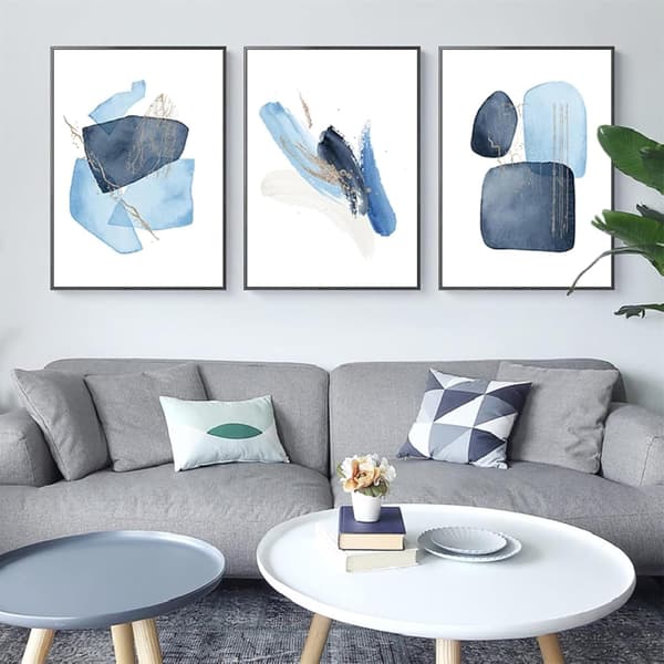 Set med 3 canvastavlor, bohemisk stil, modern, väggdekoration, för vardagsrum, sovrum, utan ram (A, 3x40x60cm)