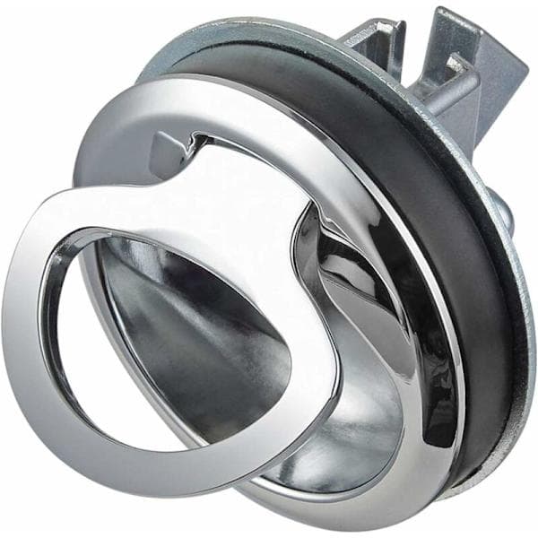 2st Flush Hatch Latch i Zinklegering, Flush Pull Hatch Slam Lås för Båt Husbil, Silver-