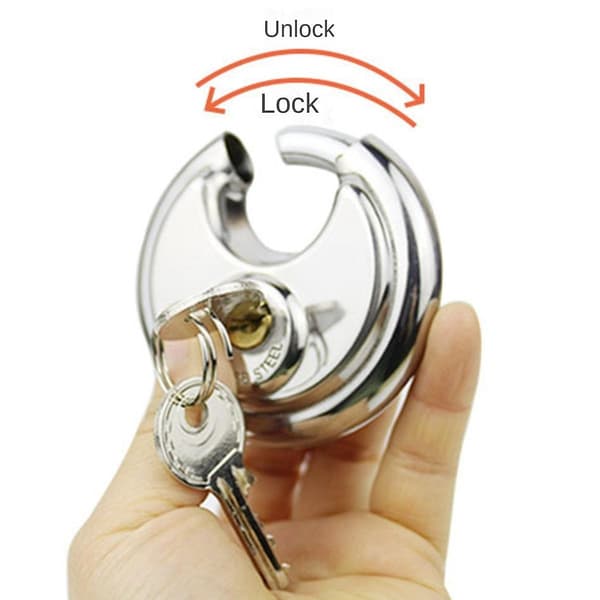 5-pack disc lock with key, waterproof and rustproof storage lock perfect for storage gate