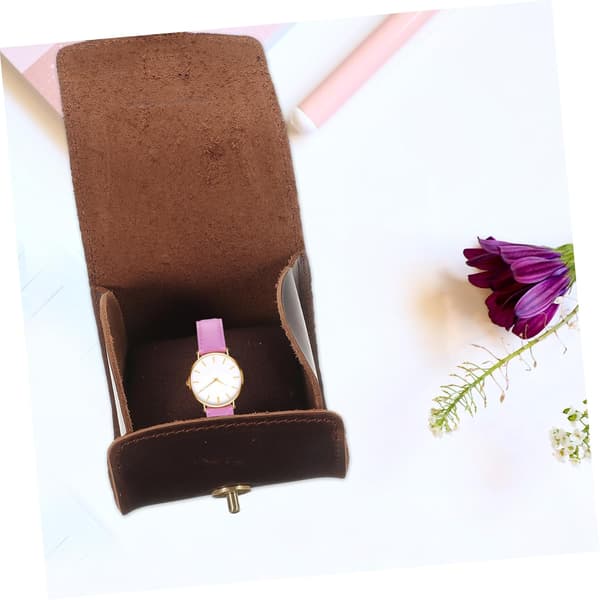 Watch Case Roll Organizer for Men, Durable PU Leather Watch Display Case Men's Watch Box