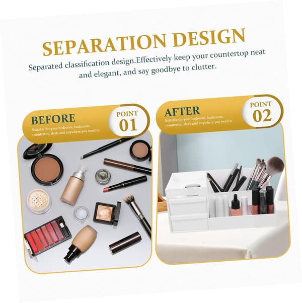 Makeup Vanity Organizer for Makeup Storage Desk Cosmetic Holder Drawer Style Cosmetic Organizer Divider