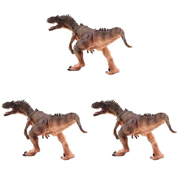 3 stk Kunstig Allosaurus Model Simulering Dinosaur Legetøj Jurassic Period Old Animal Craft (br 3 pcs 25x9cm