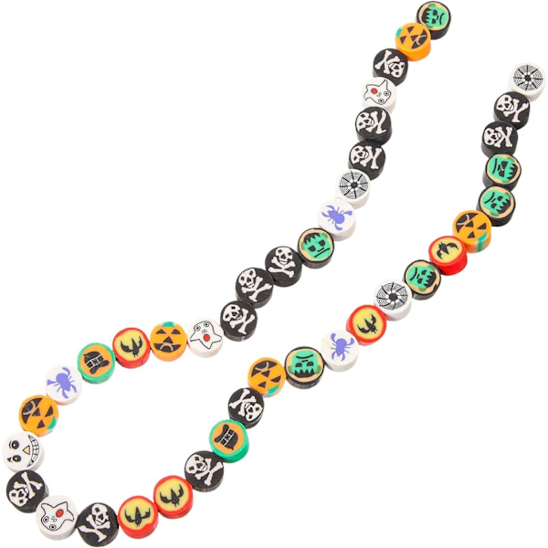 100 st Halloween Dekoration Pärlor Halsband Choker Armband Tillbehör DIY Charms Polymerlera Pärla Dekorera Tillbehör Smycken