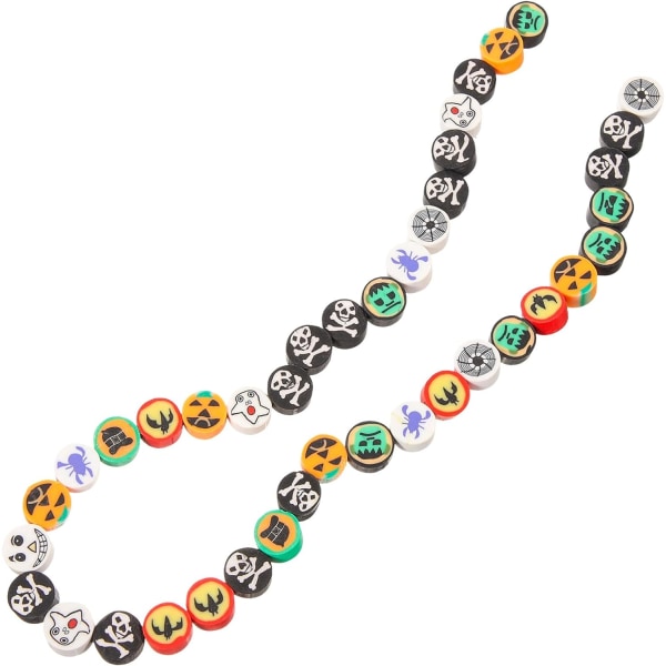 100 st Pärlor Halloween Dekor Halsband Choker Armband Tillbehör DIY Berlocker Polymer Clay Bead Dekorera Tillbehör Jeweler