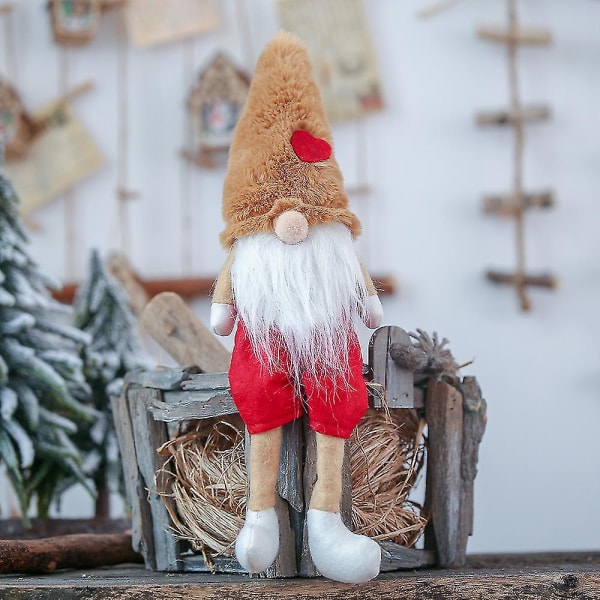 Julenisse plysjdukke Barneleker Håndlaget juletrepynt dekorasjon nyttårsgaveStyle 8