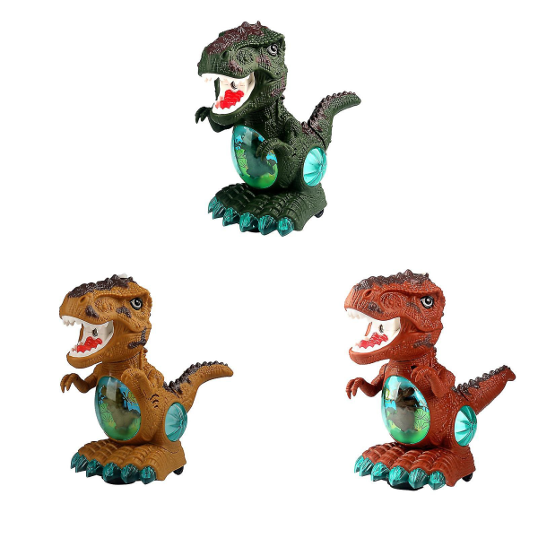 Sähköinen Dinosauruksen Leikkieläin Pääsiäisen, Joulu- ja Syntymäpäivälahjaksi, Suihkeella, Muovista, 1-2-vuotiaille Pojille, Kylkevä Musiikki ja Valo, Taaperon Leikkieläin, Vihreä