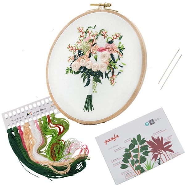 Håndverk Laget Stemping Håndverk DIY Hjem Hoop Praktisk Kunst, Grass BLESIY Korssting