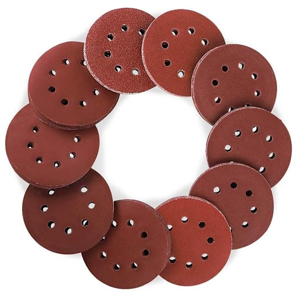 Slipeskiver 125 mm – 10 stk. slipepapir, slipepapir for eksentrisk slipemaskin Eksentrisk sliping 8 hull 400 korn