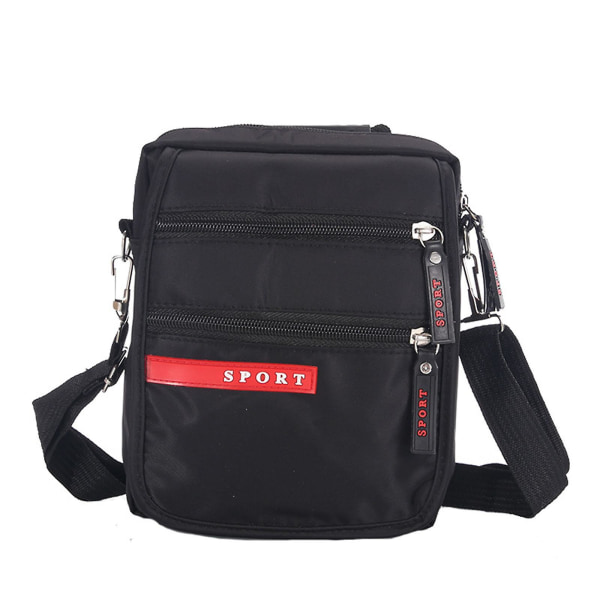 Avslappet svart messengerbag, vanntett crossbody-veske, sportsveske til Halloween, vertikal
