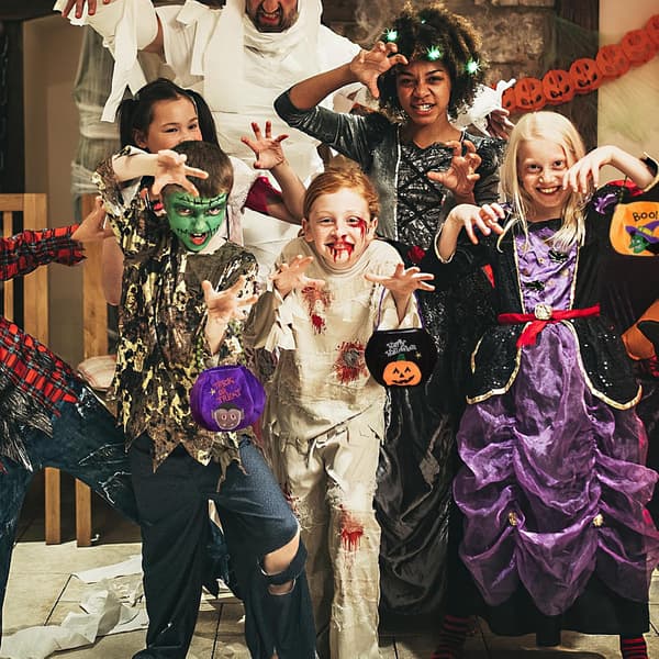 Halloween slikpose, 3 stk græskarpose, Halloween vampyrheks