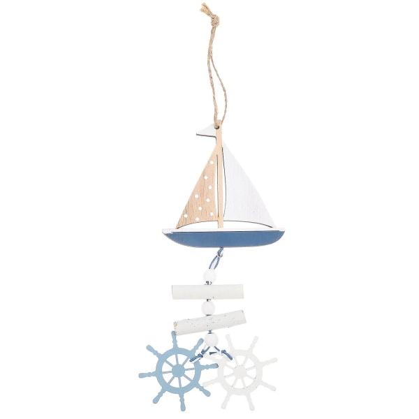 Nautisk Dekoration Trä Skeppsrorkult Hav Segelfartyg Styrratt Vägg Hängande 30X8.5CM 30X8.5CM
