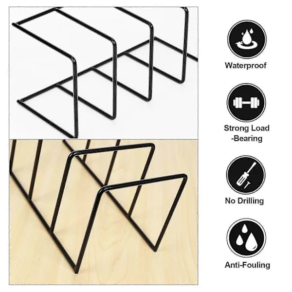 HA~Metal Vinyl Record Display Shelf Turntable Storage Rack Exhibition Stand Holder A