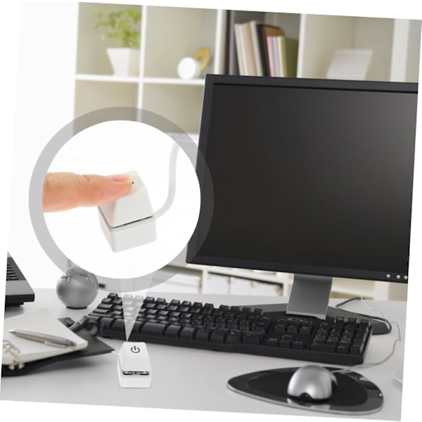 PC Power Button Computer Case Button White Cable 1.65m Extension for Easy Use Random