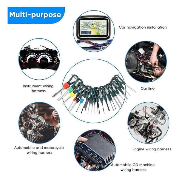 Terminal Removal Tool Kit 172 Pieces Depinning Tool Electrical Connector Pin Removal Tool Kit Pin Extractor Kit