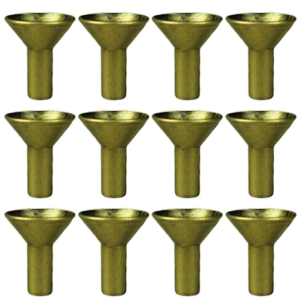 12 stk. Røkelseskjeglebrett Backflow Røkelsesbrett Metall Røkelseholder Dekorasjoner Gylden 2,3X2X2CM
