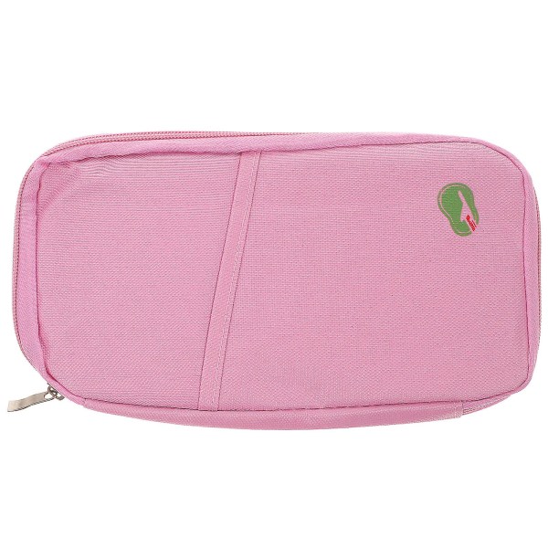 1pc Multifunction Travel Bag Passport Pouch Id Credit Wallet Cash Holder Case (pink, Size S)Pink25*1