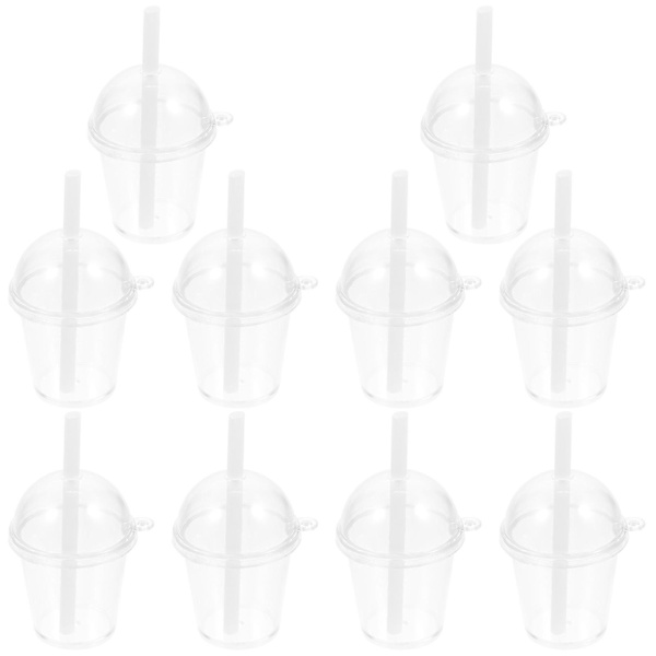 10 st Dricksmugg Modell Mini Dricksmugg Minihusmugg Dekorationer Mini Mugg Transparent 6.5X3.5X3.5CM