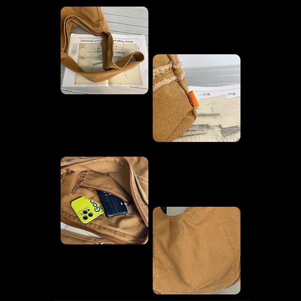 Stor Kapacitet Crossbody Tasker Til Kvinder Skulderrem Kvinder Satchel Tasker Sort