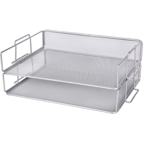 Brevskuffer 2 stk/Stable Metallnett Skuff/Multifunksjonell Organizer/Mappeskuff for Kontor