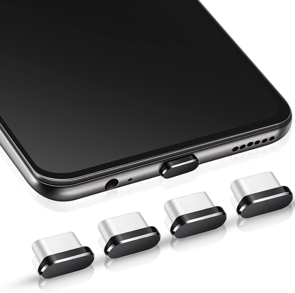 4 kpl (musta) USB C pölysuoja Type-C pölysuoja yhteensopiva
