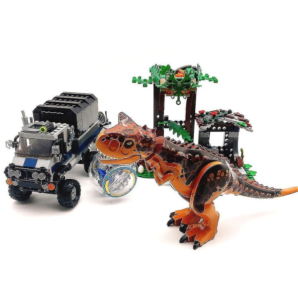 Velociraptor Rescue Vehicle Boy Toy Science Station Byggeklodser Byggeklodser Gave Matchende Dolls10926 (Ingen æske)