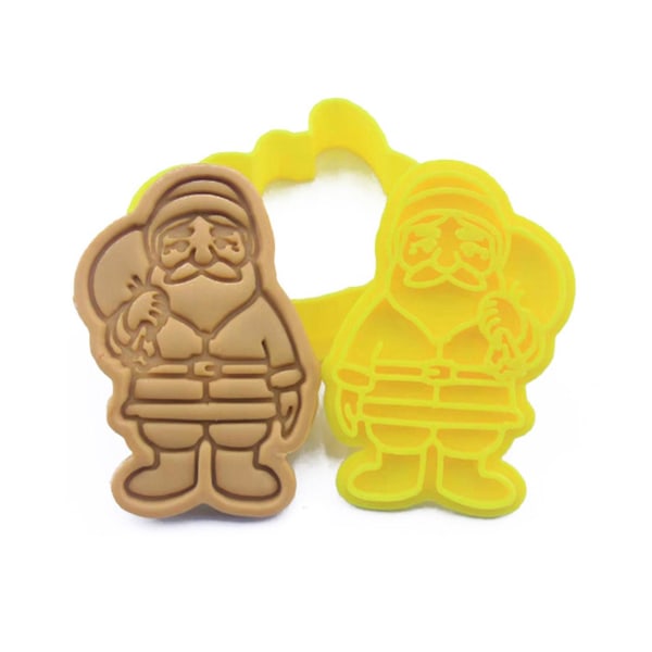 Santa full body3d Frosted Cookie Mold Plastic Household Cookie Mold Baking AccessoriesSanta full body