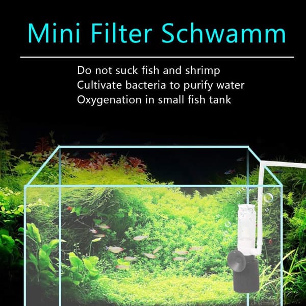 Akvarium praktisk fiskfilter biokemisk svampefilter luftfilter