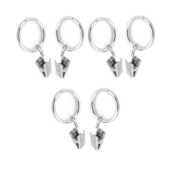 Curtain Clips Rustproof Metal Curtain Rings Decorative Drapery Rings With Clips For Holding Heavy Curtains Rod(30pcs)