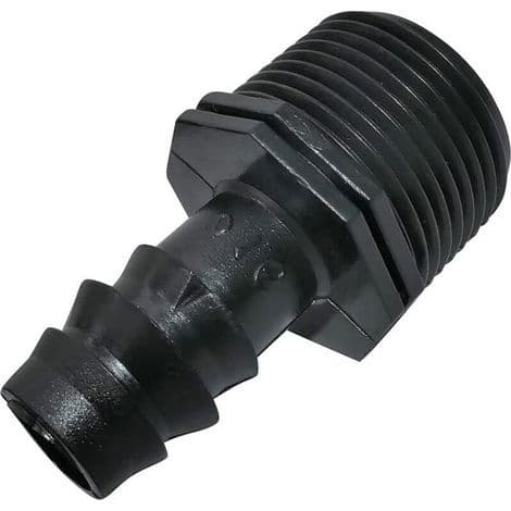 [10-pack] Essential Drip Irrigation Accessory: 16mm Hose Connector with Male Thread