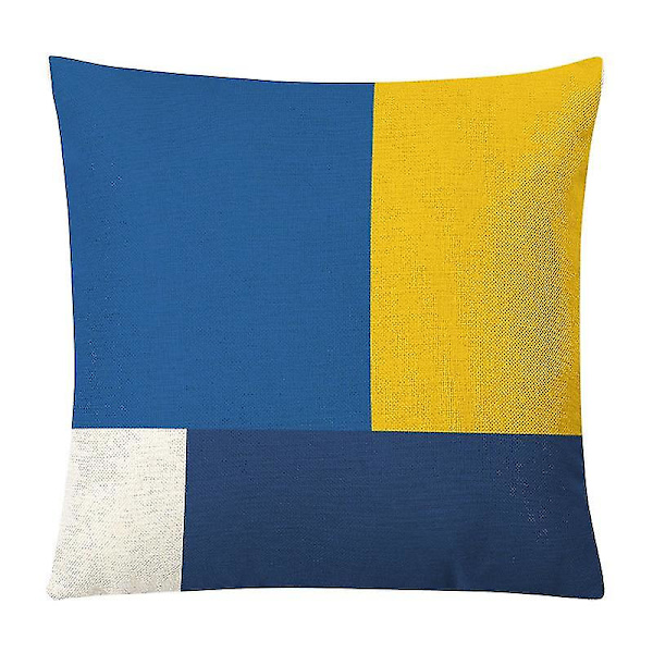 Linen Pyntekasse Dekorative Kvadratiske Putetrekk Geometriske Mønstre For Sofaer Senger Stoler PutetrekkA A