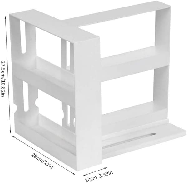 2-Tier Pull-Out Spice Rack - Spice Jar Organizer for Kitchen Cabinets | Smooth Pull-Out Shelf System for Spices & Small Bottles