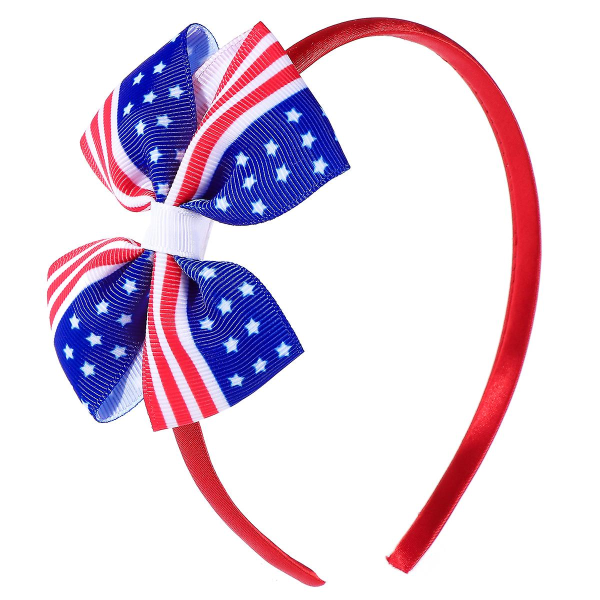 Girl Hair Clips 4th July Headband Women Kids Barrettes Hair 4th July Hair Patriotic HairpinRed