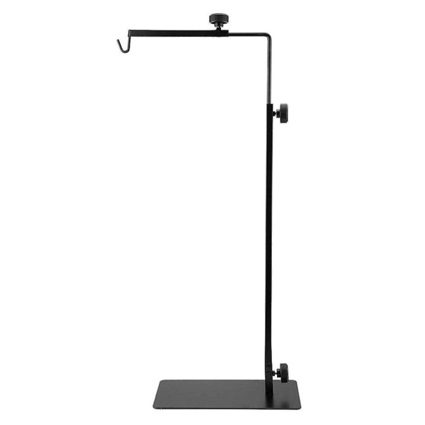 Reptil Varmelampe Stativ Reptil Pet Lampe Stativ Justerbar Lampe Stativ Metal Lampe Stativ Sort 64x30cm