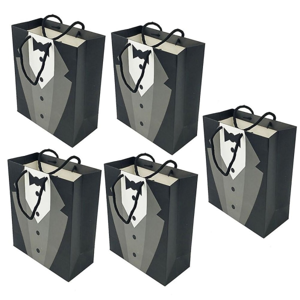 5 stk. Vin Gaveposer Vin Tote Taske Groomsmen Gaveposer Snack Papirposer Slik Opbevaringspose Papir Gi