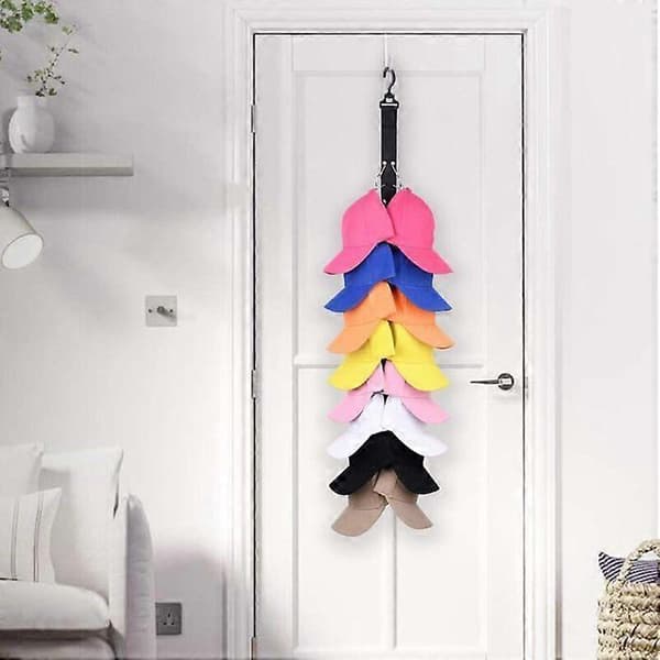 Hanging Cap Organizer for Closet, 16 Baseball Caps, Hat Storage Organizer with