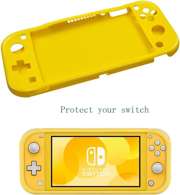 2 stk. etuier til Switch Lite beskyttende silikoneetui, etui til Switch Lite, gul og blå